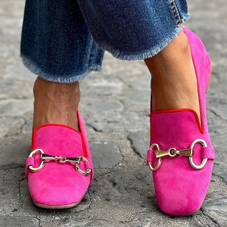 Mia | Fluorescent Loafer With Metal Detail