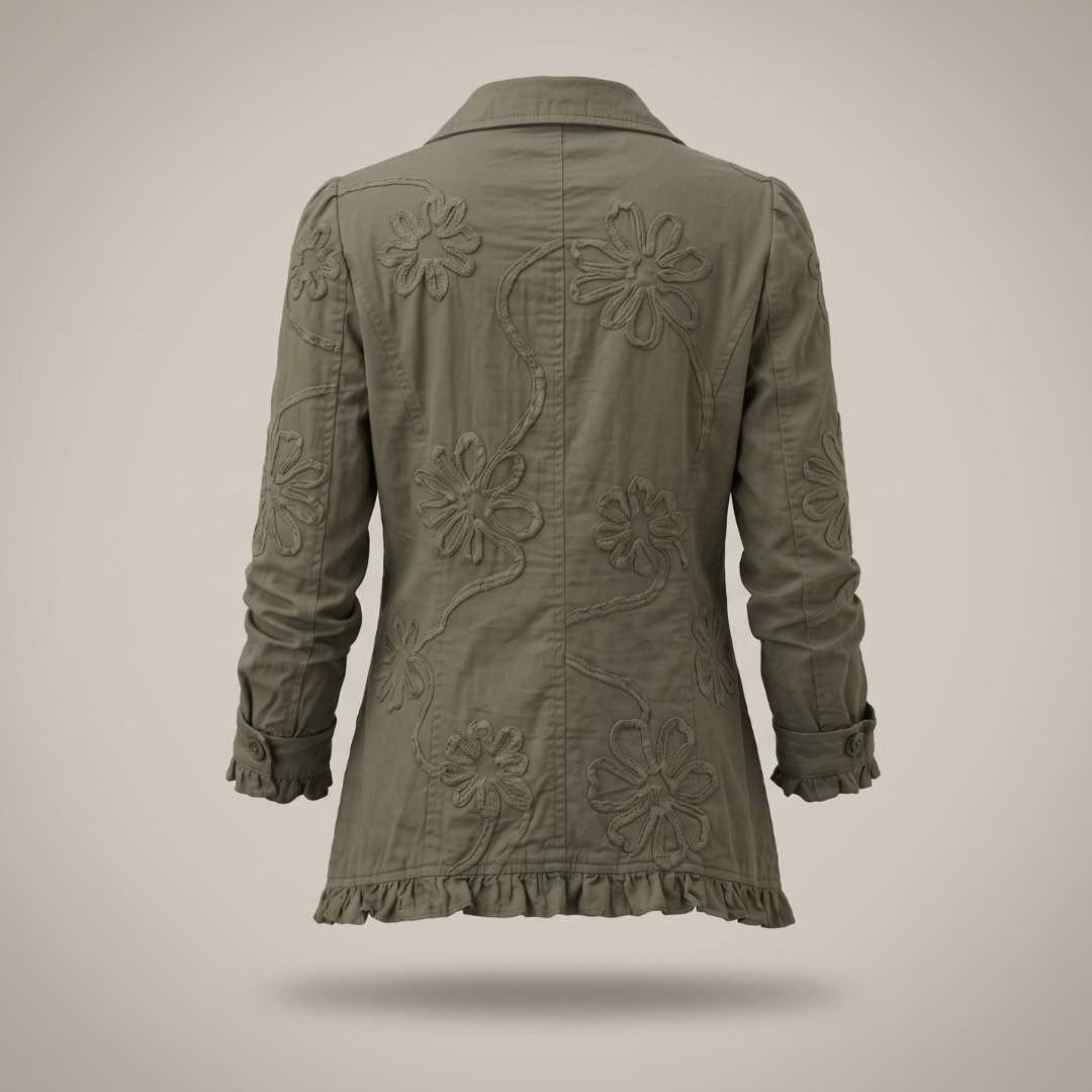 Francisca | Floral Embroidered Boho Jacket