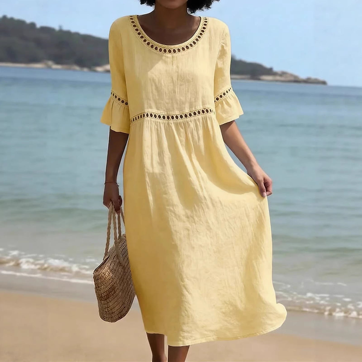 Amara™ | Elegant Tummy-Contouring Midi Dress
