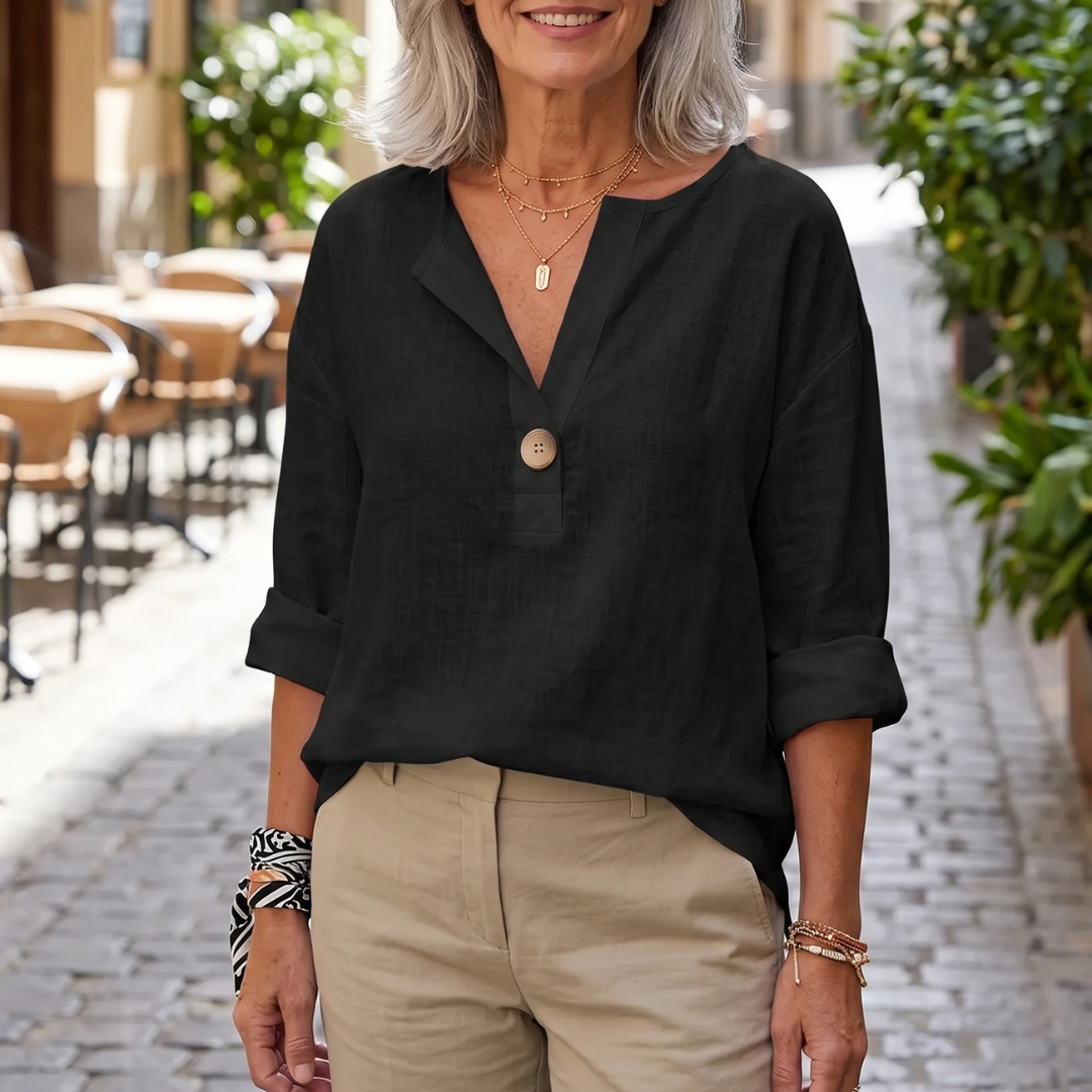 Zamma | Relaxed V-Neck Top