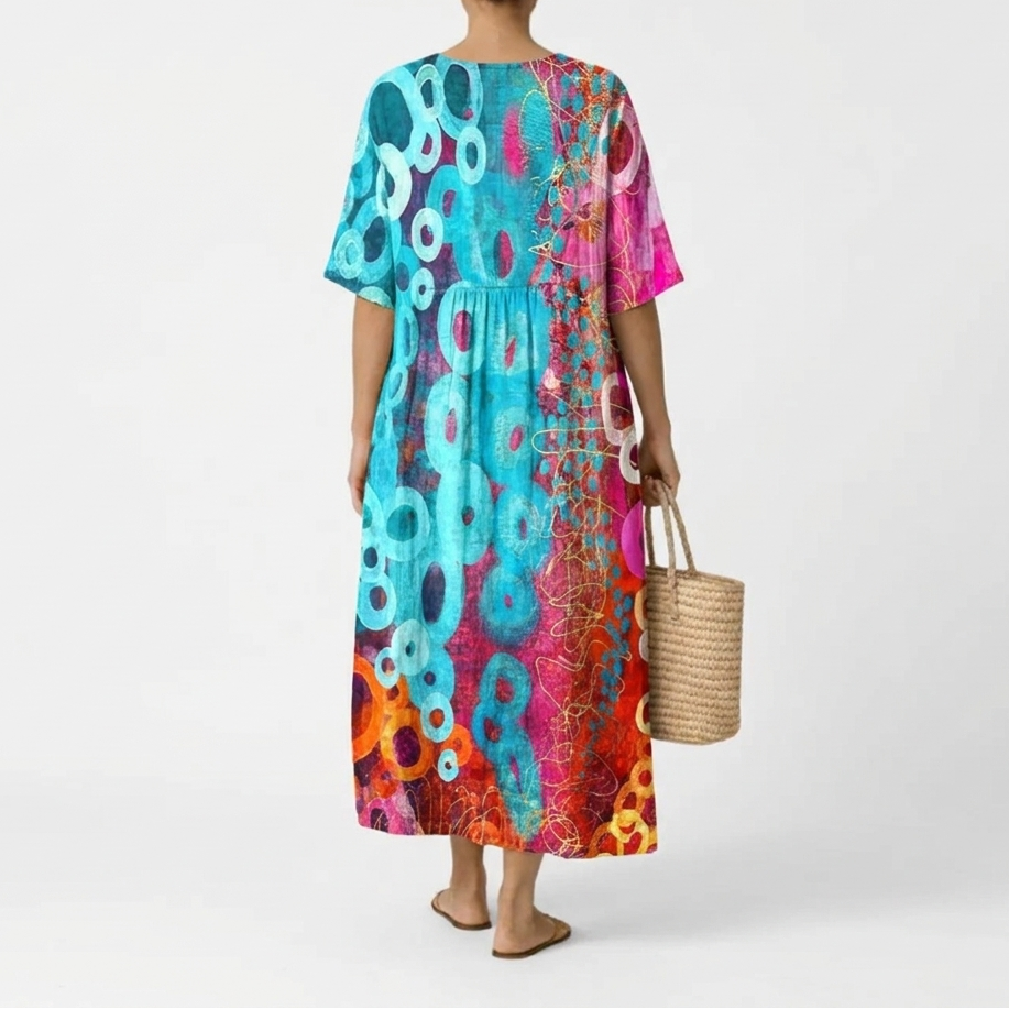 Amara | Vibrant Tie-Dye Dress