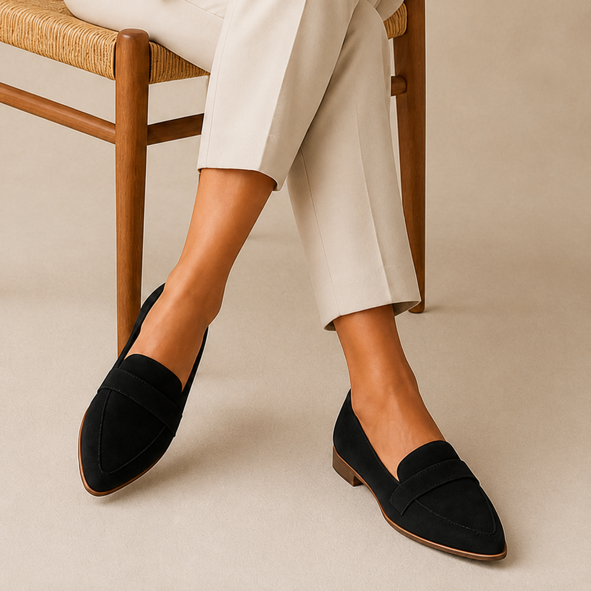 Harper | Supportive Suede-Look Loafers