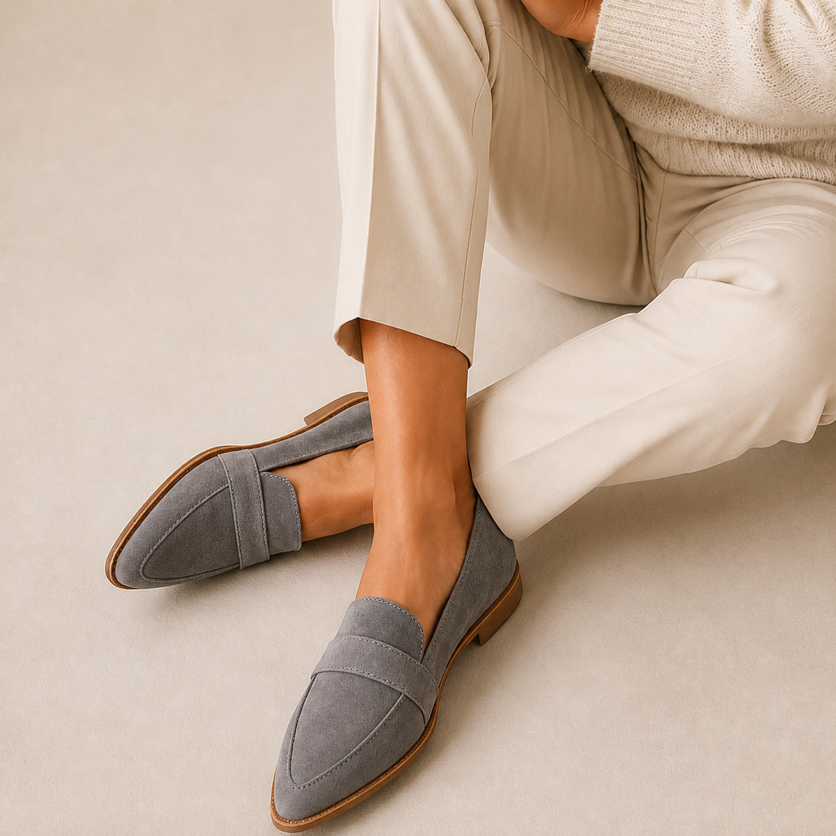 Harper | Supportive Suede-Look Loafers