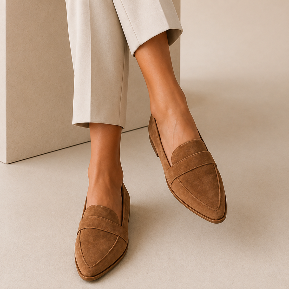 Harper | Supportive Suede-Look Loafers