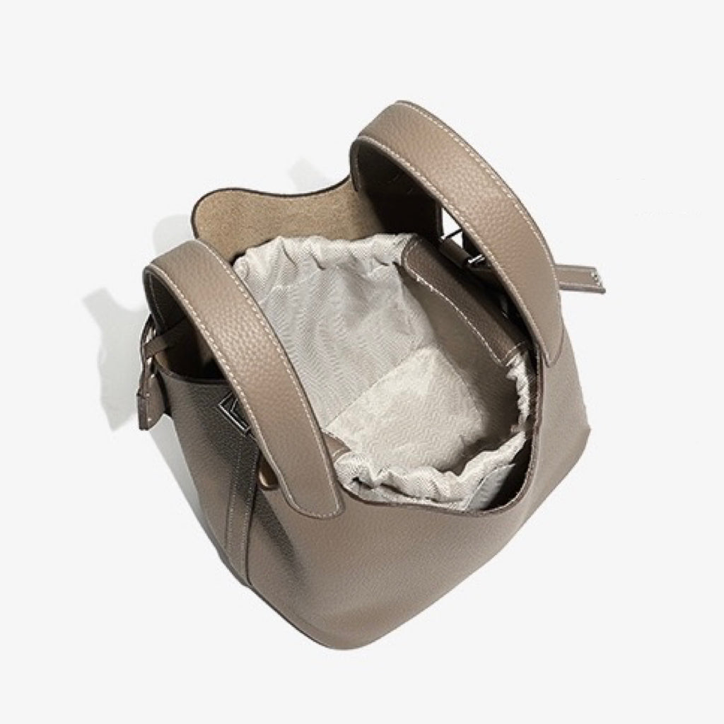 Elowen™ Genuine Leather Basket Bag - Woven Everyday Luxe Style