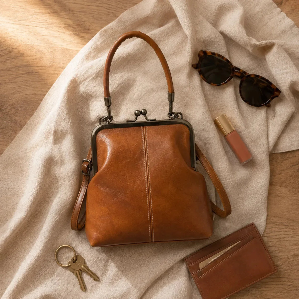 Marenza – Vintage Crossbody Bag with Top Handle