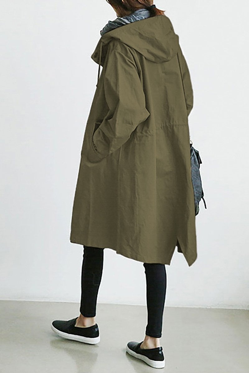 Maria | Elegant waterproof trench coat with hood