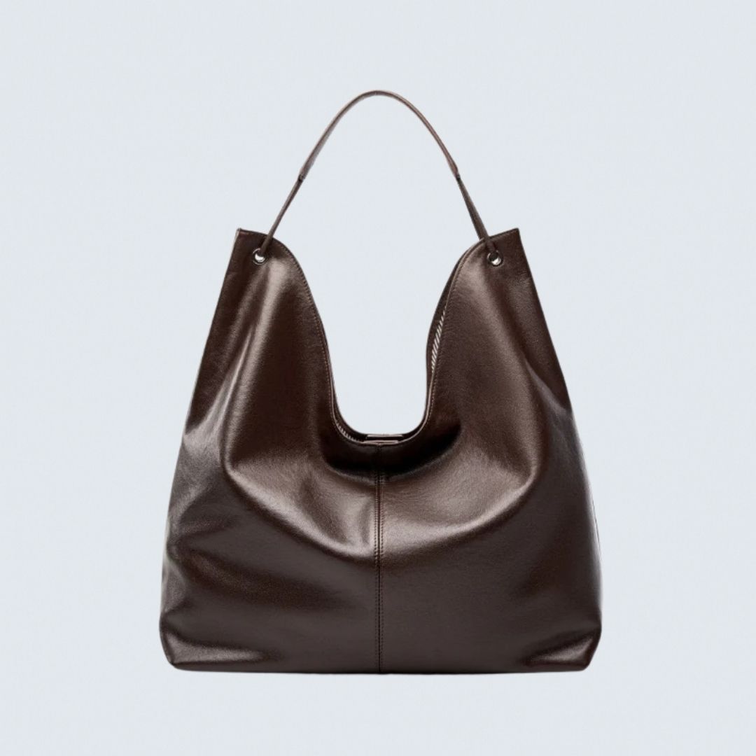 Novia™ Minimalist Leather Tote Bag - Clean Everyday Essential Style