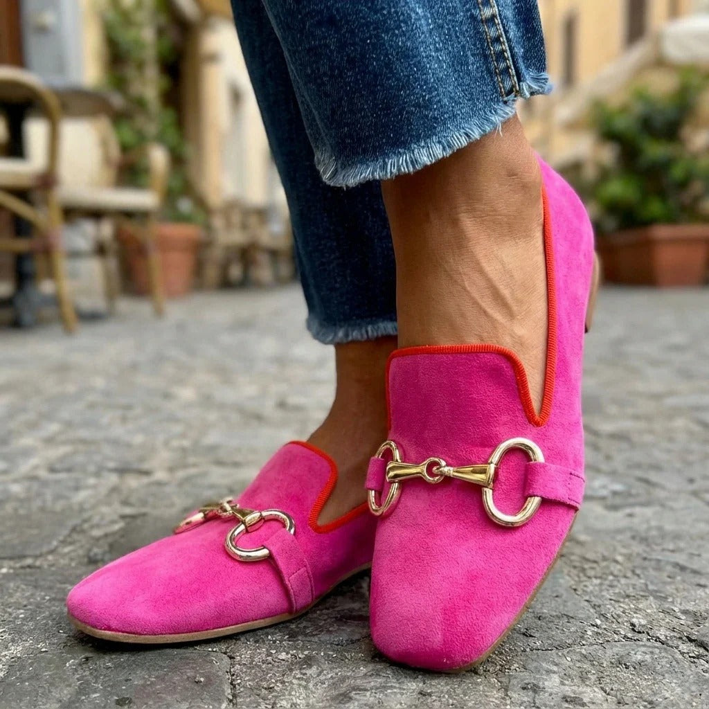 Mia | Fluorescent Loafer With Metal Detail
