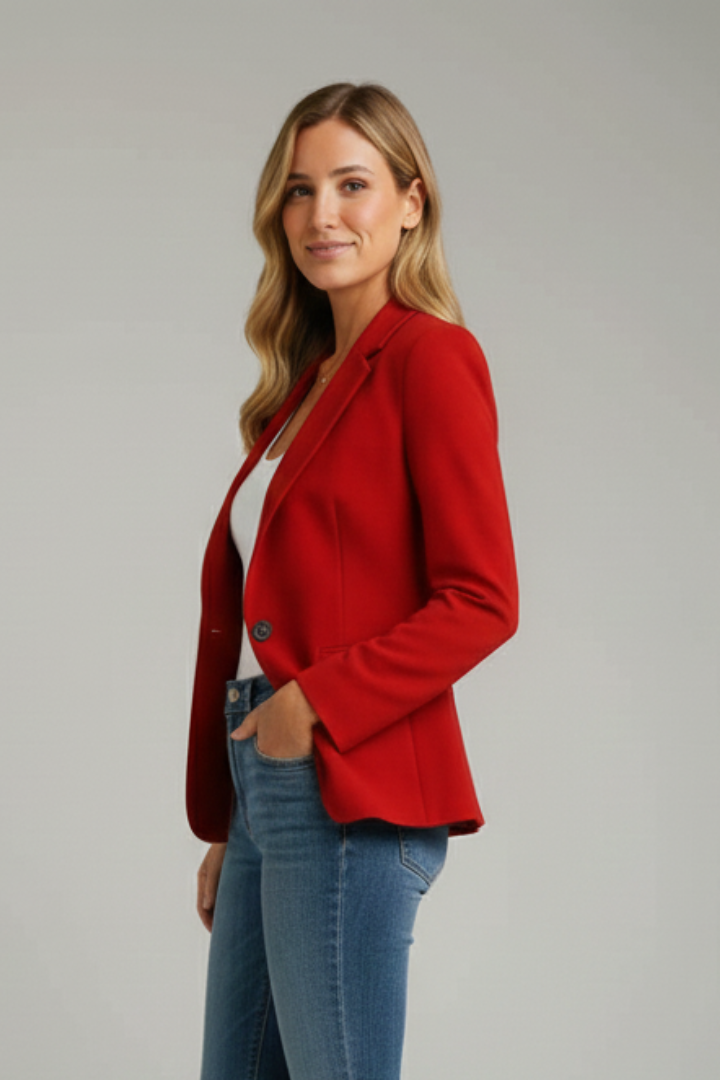 Charlotte | Blazer with Notched Lapel and Single Button