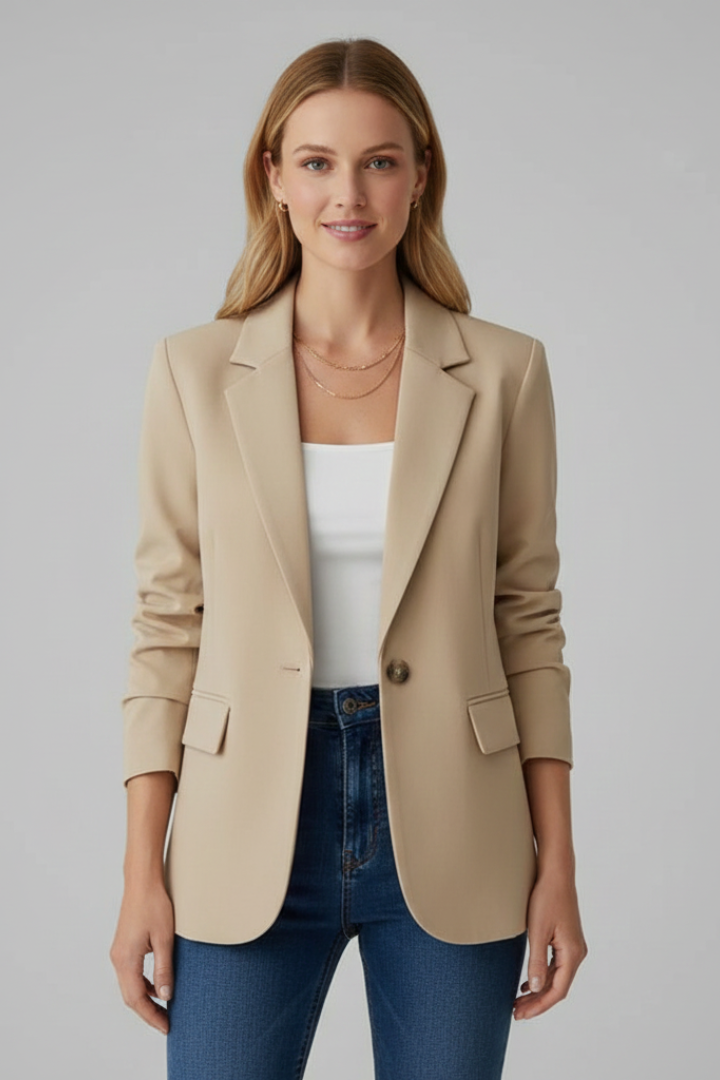 Charlotte | Blazer with Notched Lapel and Single Button