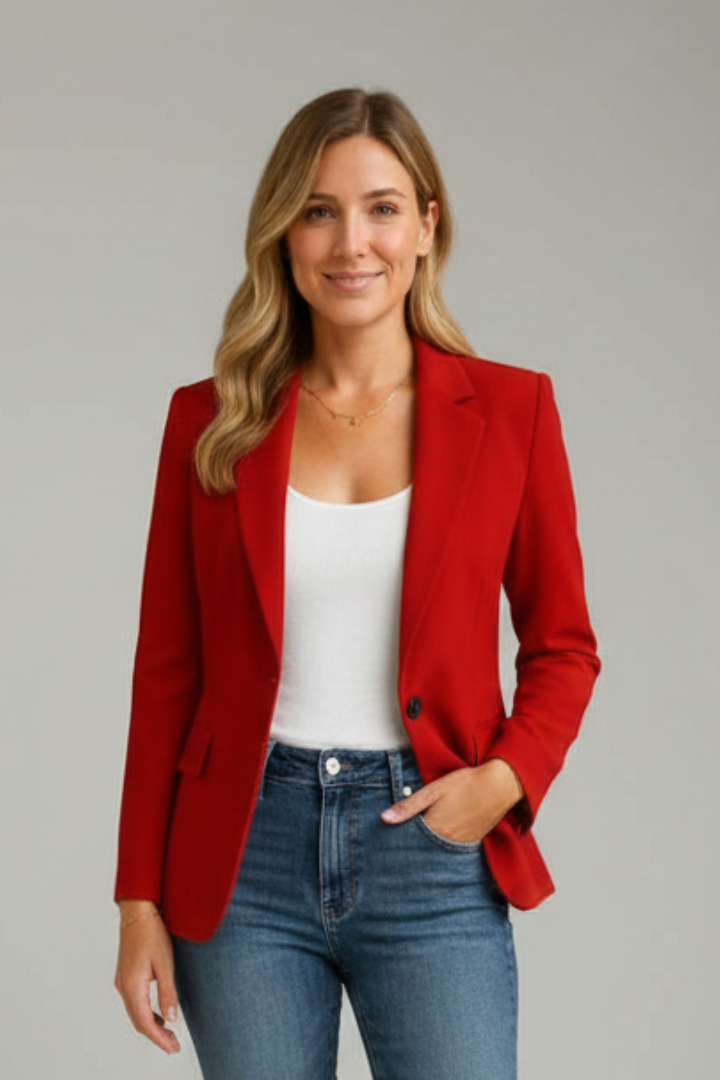 Charlotte | Blazer with Notched Lapel and Single Button