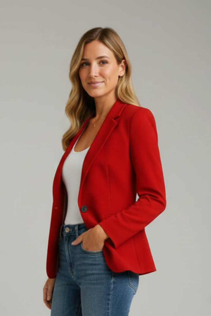 Charlotte | Blazer with Notched Lapel and Single Button