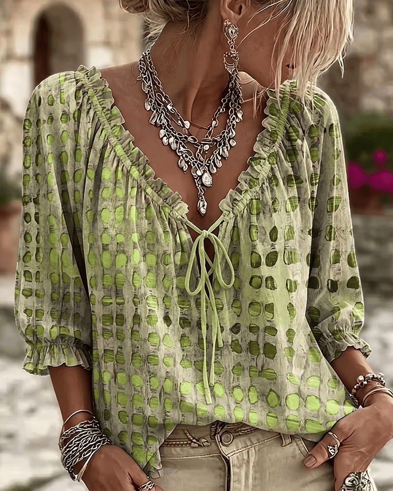 Araminta -V-Neck Blouse