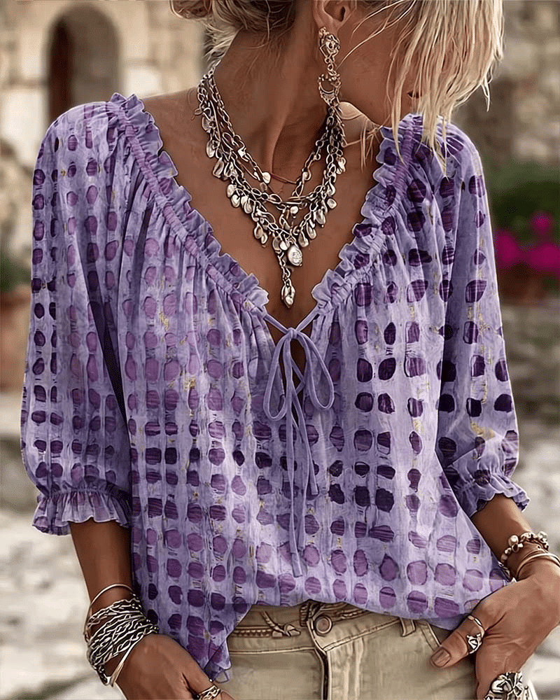 Araminta -V-Neck Blouse