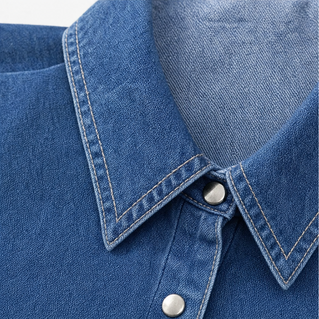 Marlene | Relaxed Denim-Look Midi Dress