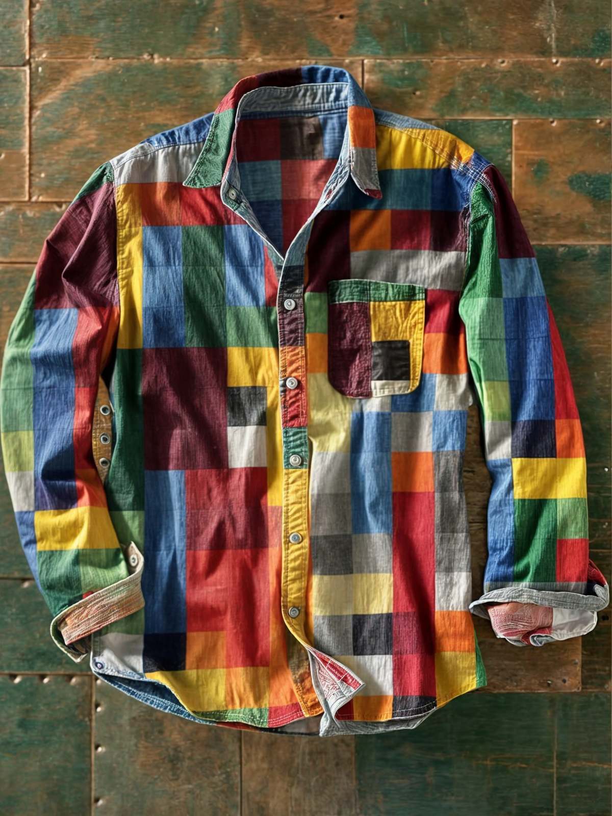 The Russel - Patchwork Statement Shirt