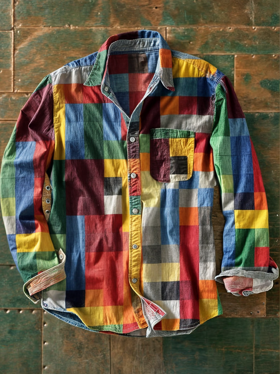 The Russel - Patchwork Statement Shirt